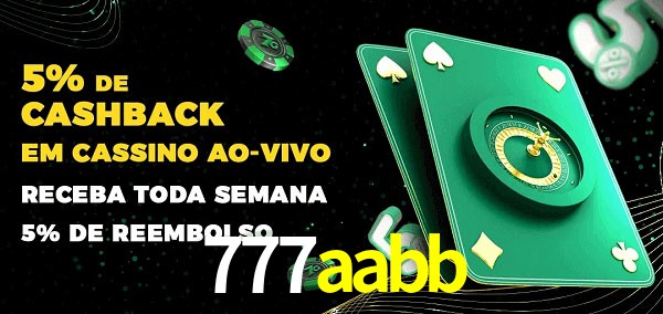Promoções do cassino ao Vivo 777aabb